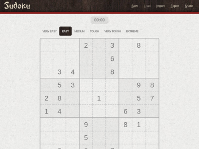 Sudoku puzzle game (the best online)