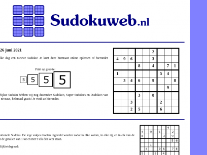 Sudokuweb.nl