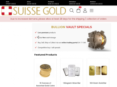 Suisse Gold - Precious Metals Dealers