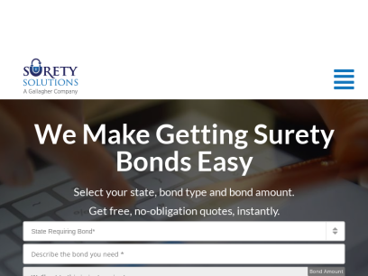 Surety Solutions, A Gallagher Company | Surety Bonds Made Easy