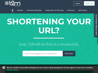 Custom URL Shortener, Branded Domain, Vanity Links &amp; QR Codes | T2M