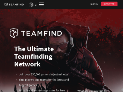 Team and Player Finding for CS:GO, LoL, Overwatch, RL, CoD, Dota 2 and Halo | Teamfind