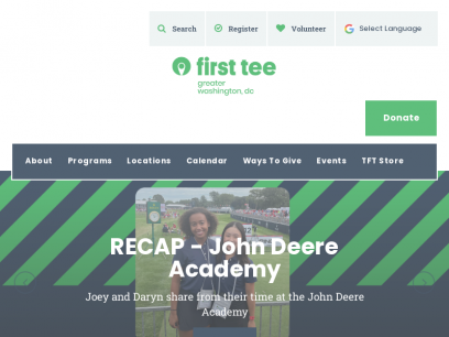 First Tee - Greater Washington, DC - introducing golf to young people