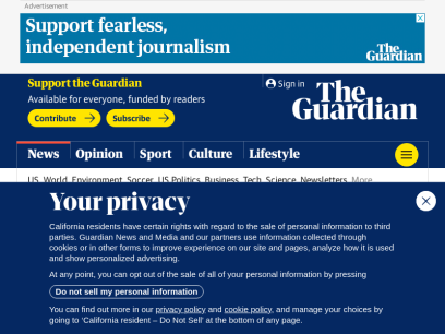News, sport and opinion from the Guardian's US edition | The Guardian