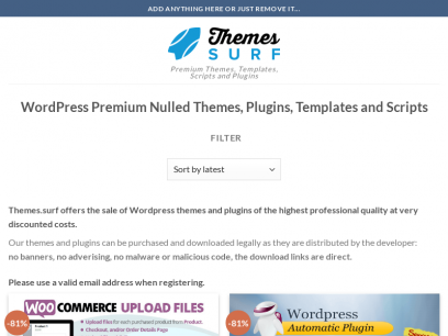 Premium Themes, Templates, Scripts and Plugins - Themes.surf