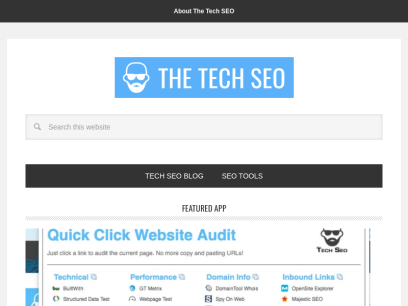 The Tech SEO - Technical SEO Tools, Recommendations, And Articles