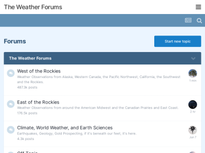 Forums - The Weather Forums