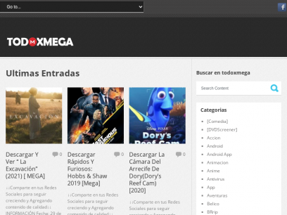 Todo Por Mega | Descargas Gratis - Programas, peliculas Android App y series por Mega.