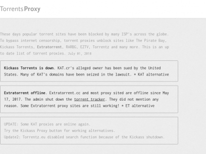 Kickass Proxy, Extratorrents Proxy, Alternatives | Torrents Proxy