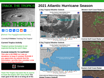 Track The Tropics - Spaghetti Models - Hurricane Season 2020