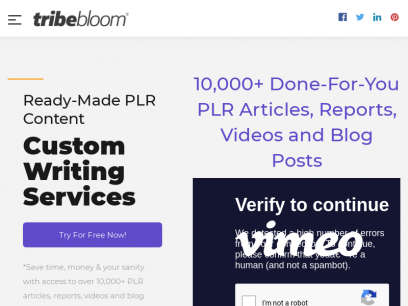 PLR eBooks, PLR Articles | Custom Blog Writing Services - TribeBloom.com