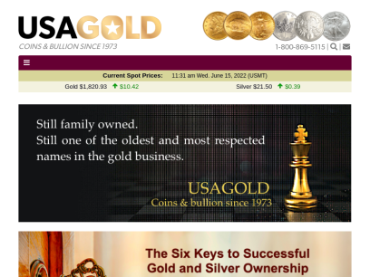 Homepage USAGOLD – Coins &amp; bullion since 1973