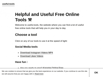 Helpful and Useful Free Online Tools - useful.tools