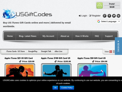 Buy US iTunes Gift Cards Online for USA Store | Card Codes EmailedUSGiftCodes.com | Buy US Apple iTunes Gift Card Codes online with E-Mail Delivery