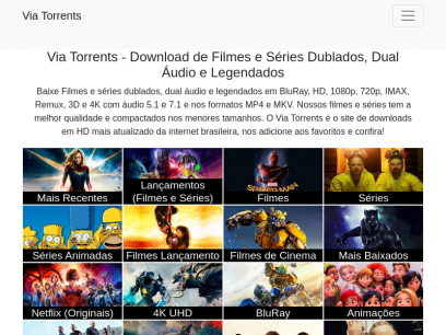Filmes e Séries Torrent Dublados, Dual Áudio e Legendados BluRay 1080p 720p 3D 4K Download - Via Torrents