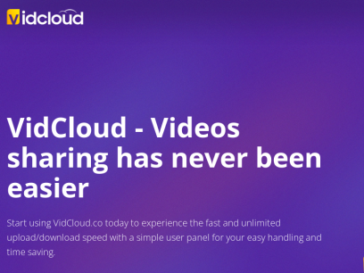 VidCloud - Videos sharing has never been easier