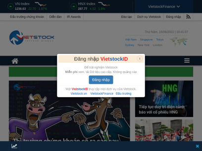 Vietstock - Tin chứng khoán, bất động sản, kinh tế đầu tư, tài chính và tiêu dùng