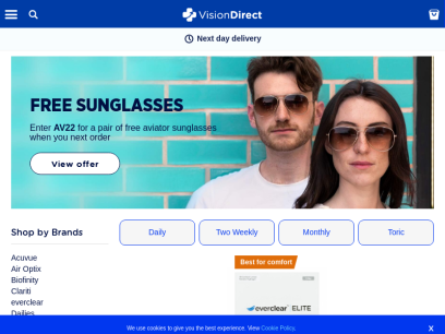 Buy contact lenses online  | Vision Direct UK