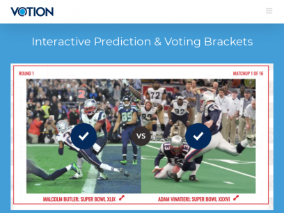 Interactive Prediction &amp; Voting Brackets by Votion