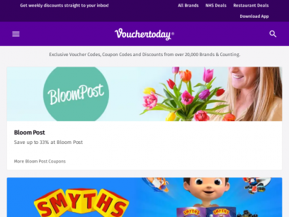 Sites like vouchertoday.uk &
        Alternatives