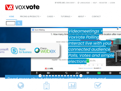 Free and Easy to use Mobile Voting - live and video stream events