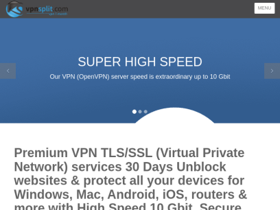  Premium VPN Server 30 Days with High Speed, Secure and Unlimited  | VPNSplit