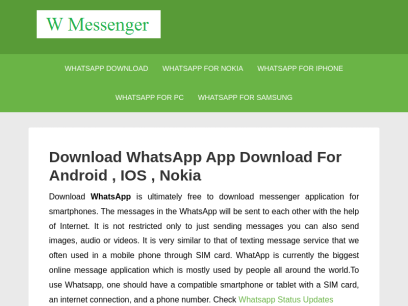 WhatsApp Messenger Download