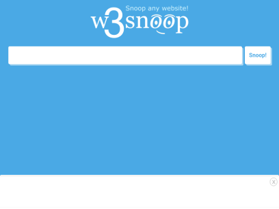 W3 Snoop - Snoop any website!