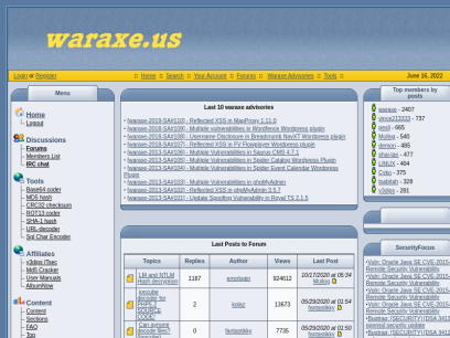 Waraxe IT Security Portal 