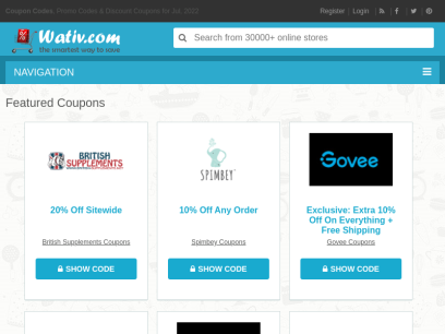 Promo Codes, Coupons &amp; Discount Deals by Wativ.com