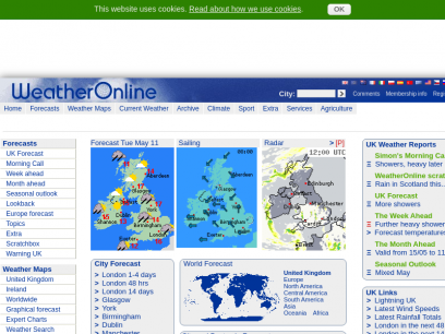 Weather Online UK - current weather and weather forecast worldwide