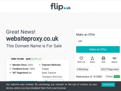 The domain name websiteproxy.co.uk is for sale. Make an offer
