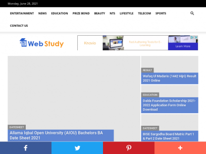 Web study - Education | Results | Past Papers | Telecom | News | Articles