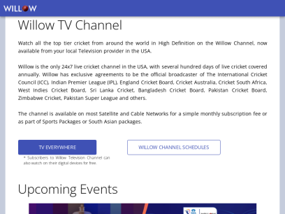 
        Cricket live streaming, Highlights, Replays, Scores &amp; Schedule | Willow.tv
    