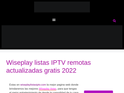Wiseplay listas IPTV remotas actualizadas gratis 【 2020 】