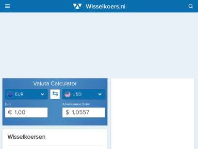 
	Wisselkoers.nl - Actuele wisselkoersen en wisselkoers berekenen
