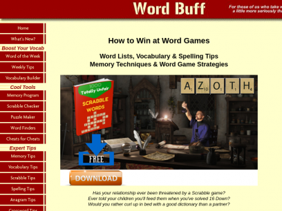 Win At Word Games Using Expert Word Lists and Memory Techniques