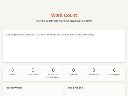 Word Count — A simple and free word counter