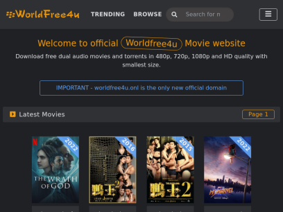 Worldfree4u.trade - All Quality And All Size Free Dual Audio 300Mb Movies Download