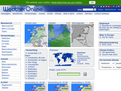 WeatherOnline weersite van Nederland