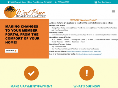 West Pasco Board of REALTORS &#8211; WPBOR