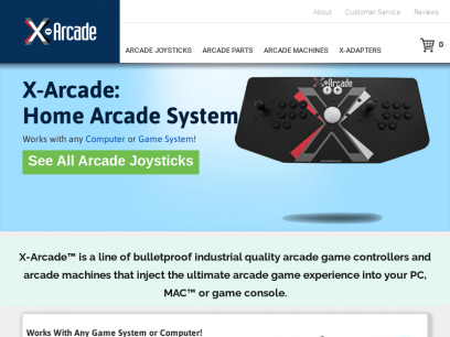 
			
				X-Arcade: Indestructible Arcade Joysticks &amp; Arcade Machine Cabinets
			
		