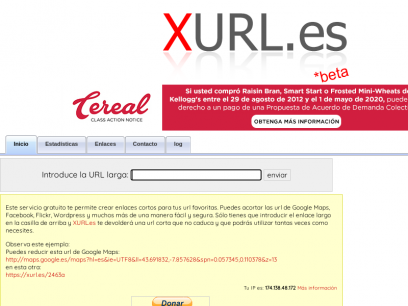 Acorta tus Url - Acortador de URL, acortador de enlaces - XURL.es