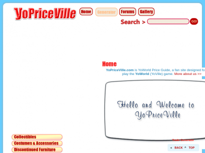 YoWorld Price Guide - YopriceVille.com