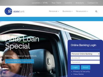 
	Visit State Bank for Banking, Online Services, Investments &amp; More
