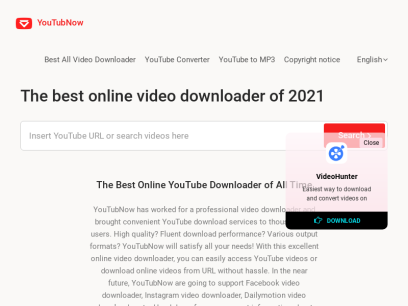 YouTubNow 2021 │ Top 1 Video Downloader and Online YouTube Downloader