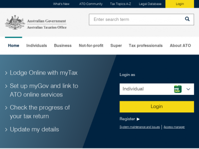 
	Home page | Australian Taxation Office
