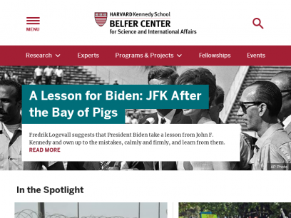 The Belfer Center for Science and International Affairs