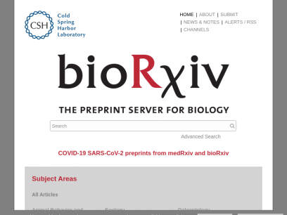 bioRxiv.org - the preprint server for Biology