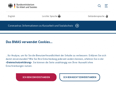 BMAS  -  Startseite der Internet-Plattform des Bundesministeriums für Arbeit und Soziales